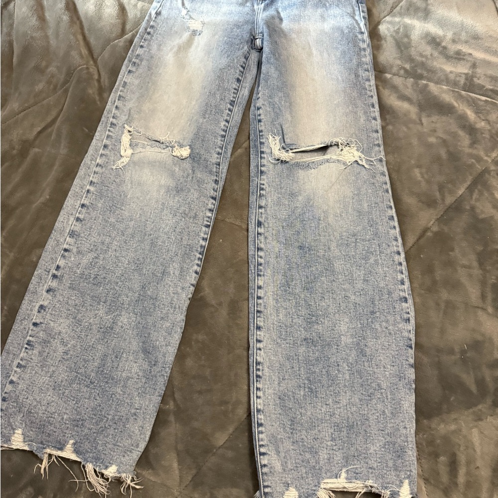 Risen Distressed Light Blue Jeans